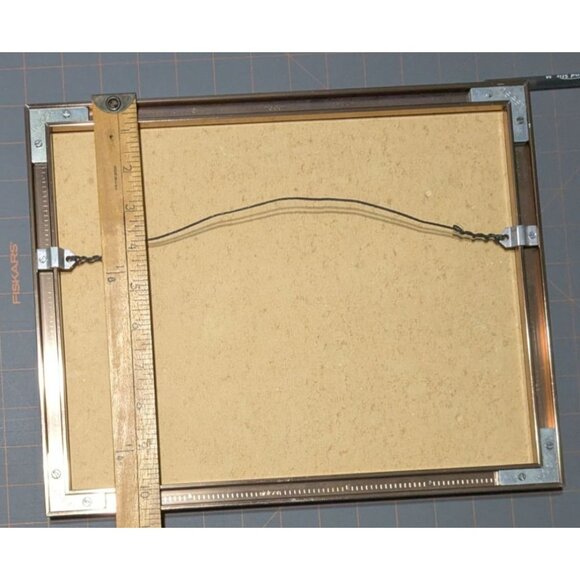 Framed Watercolor Landscape Painting Lavender Mat Rose-Gold Frame signed - Picture 13 of 15